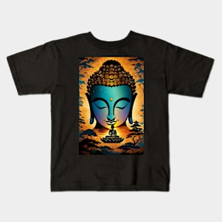 Gautam Buddha meditation art Kids T-Shirt